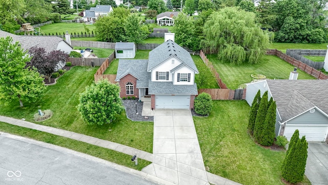 12612 Clearview Ln, Indianapolis, IN 46236 - aerial view of property and surrounding area