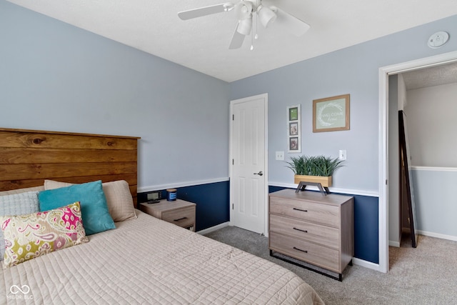 12612 Clearview Ln, Indianapolis, IN 46236 - bedroom featuring carpet floors, baseboards, and a ceiling fan