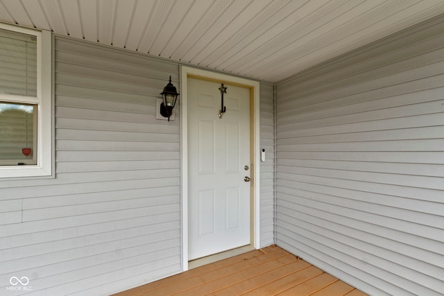 view of exterior entry