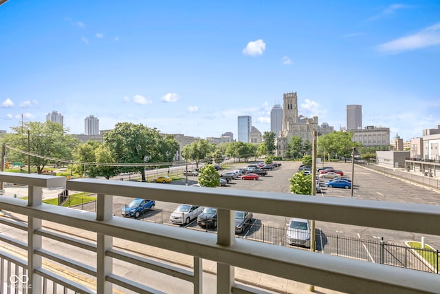 balcony featuring a city view