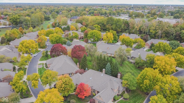 drone / aerial view with a residential view