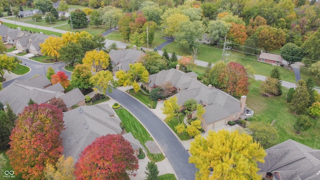drone / aerial view featuring a residential view