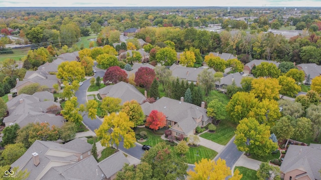 birds eye view of property featuring a residential view