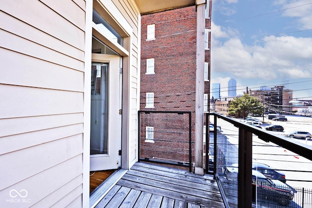 balcony featuring a view of city