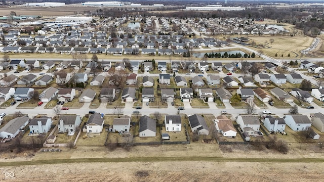 bird's eye view featuring a residential view