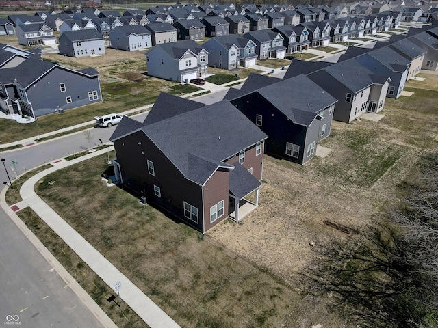 bird's eye view with a residential view