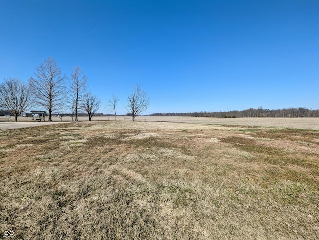 view of yard featuring a rural view