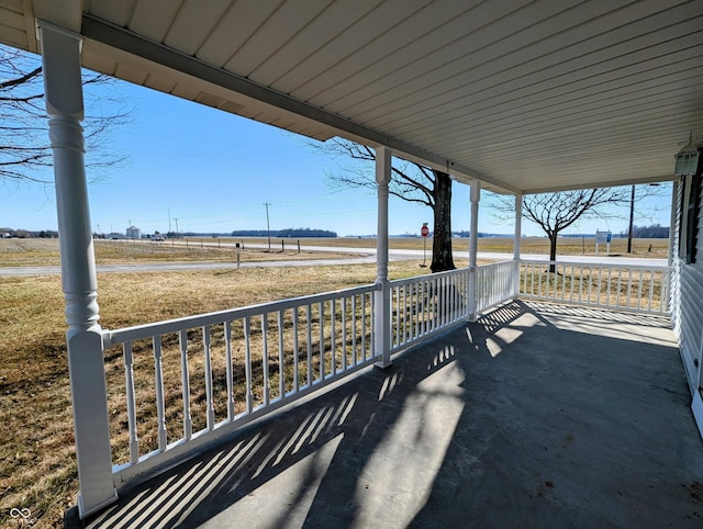 view of patio with a porch