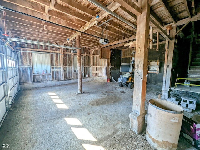 miscellaneous room with a garage