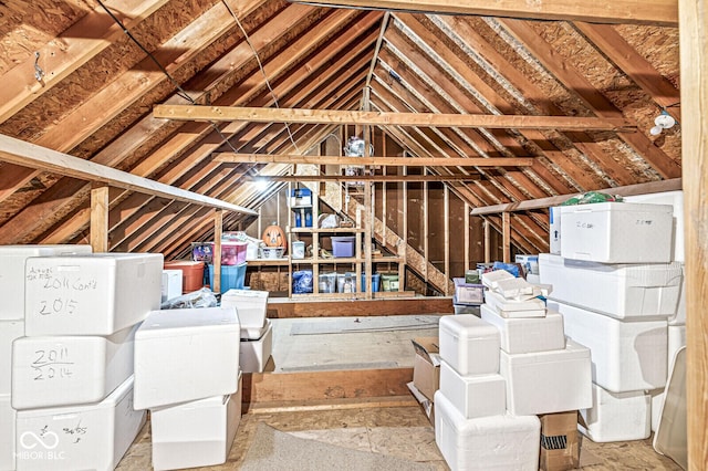 view of attic