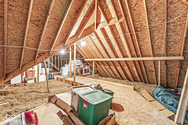 view of attic