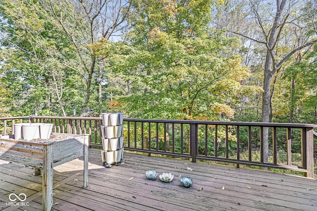 view of wooden deck