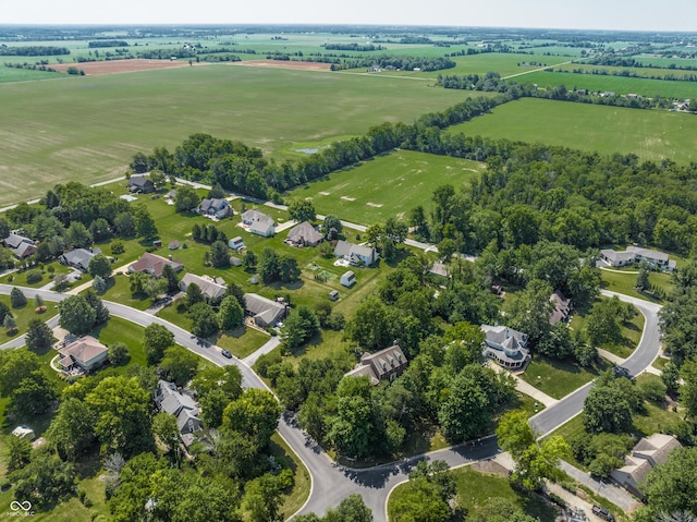 drone / aerial view featuring a rural view