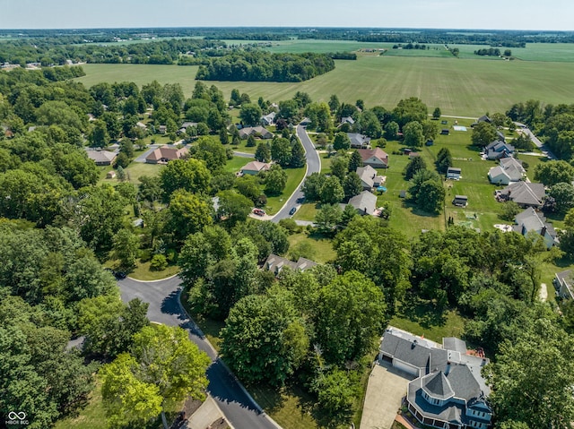 aerial view featuring a rural view