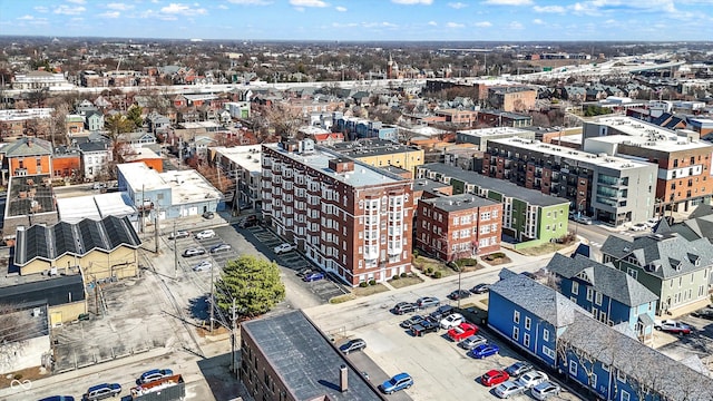 bird's eye view featuring a city view