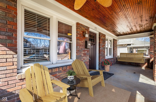 view of patio / terrace featuring covered porch