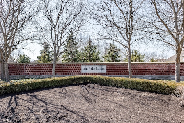 view of community sign