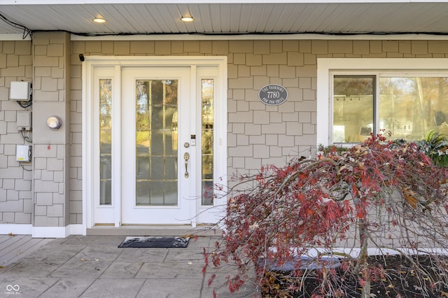 view of doorway to property