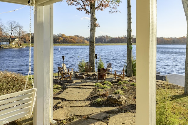 view of water feature