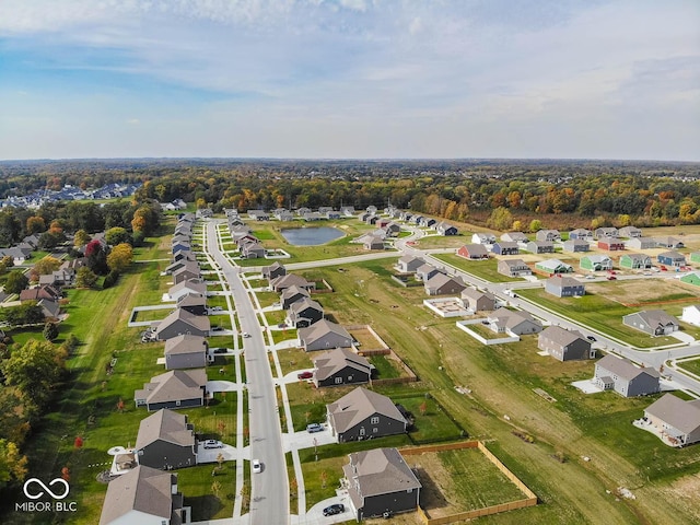 bird's eye view with a residential view