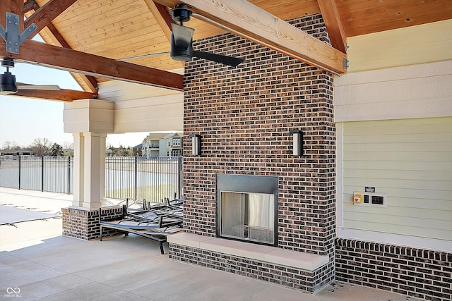 view of patio with fence