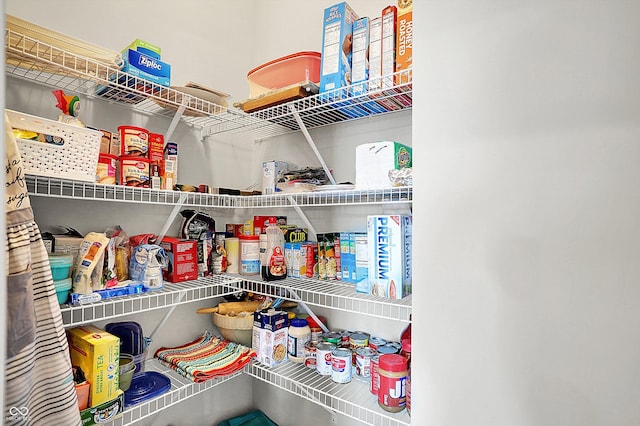 view of pantry