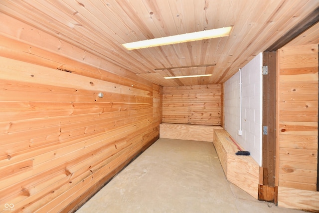 storage featuring a sauna