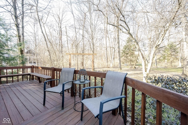 view of wooden deck