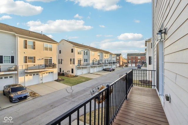 balcony with a residential view