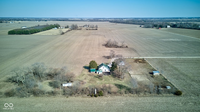 aerial view with a rural view