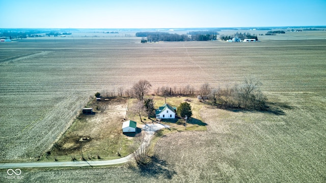 bird's eye view with a rural view