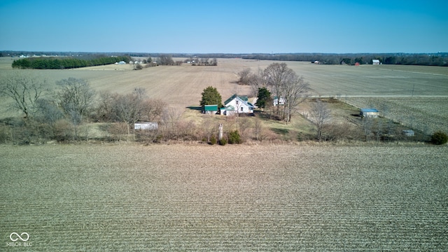 bird's eye view with a rural view