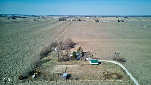 drone / aerial view with a rural view