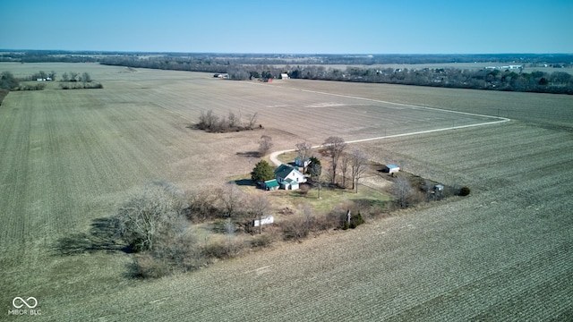 drone / aerial view with a rural view