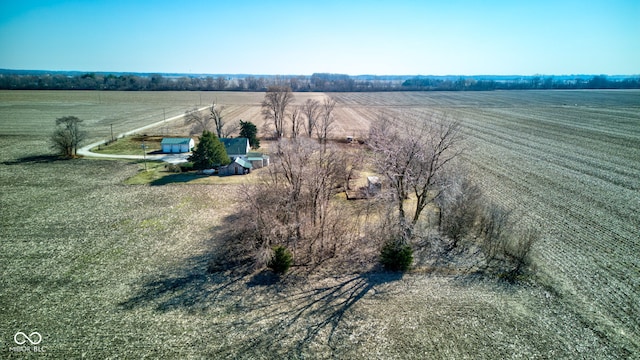 aerial view with a rural view