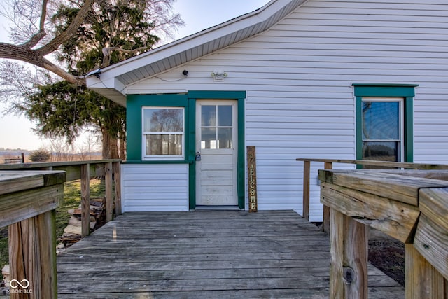 view of wooden deck