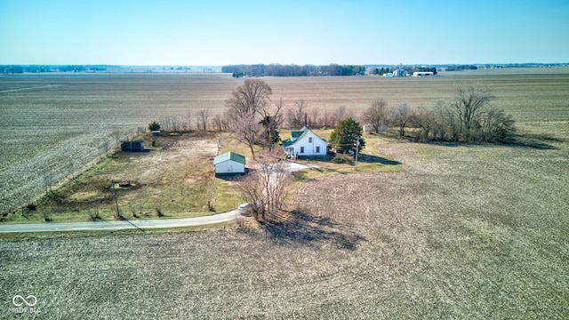 bird's eye view featuring a rural view