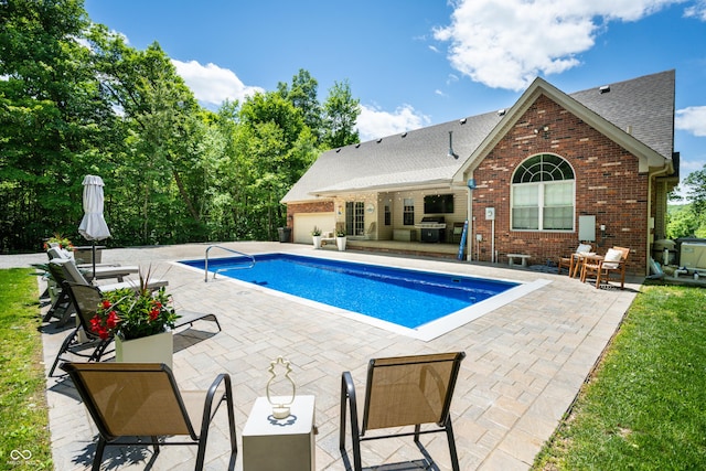 128 Walts Rd, Georgetown, IN 47122 - outdoor pool with a patio area and area for grilling