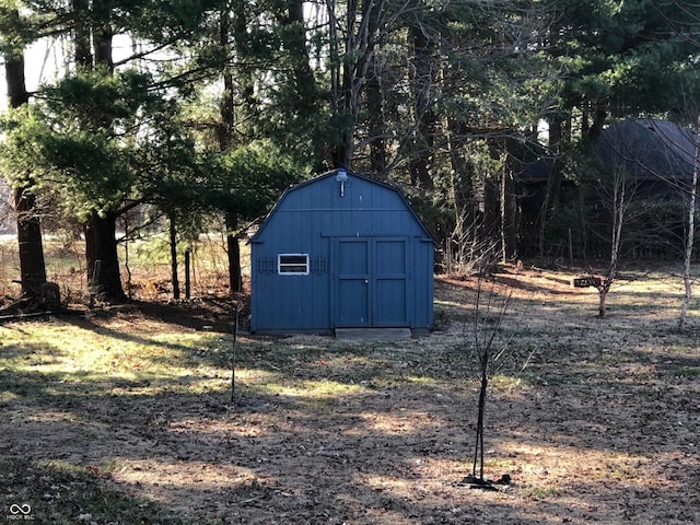 view of shed