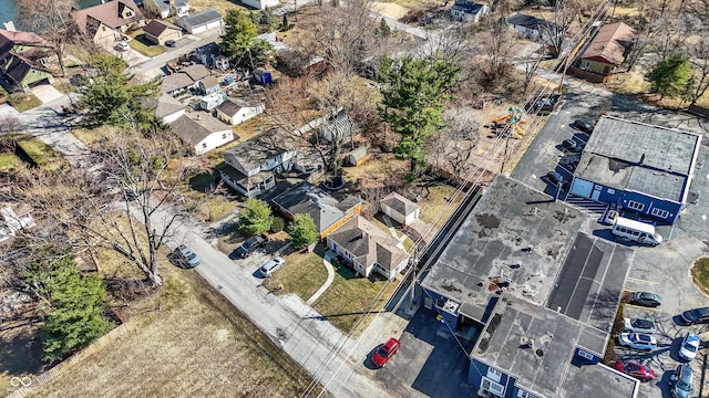 aerial view with a residential view