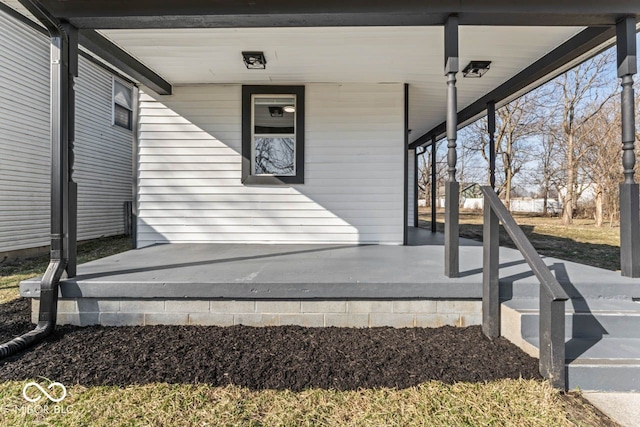 exterior space featuring a porch