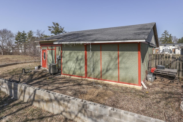 view of outdoor structure featuring cooling unit