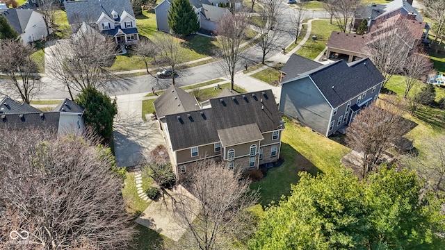 bird's eye view with a residential view