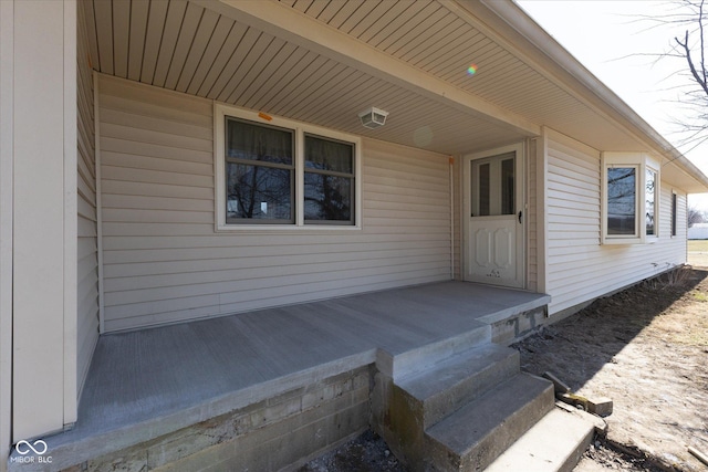 view of doorway to property