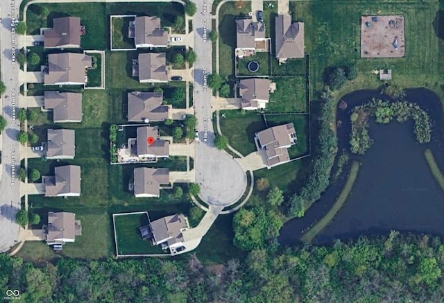 bird's eye view with a residential view