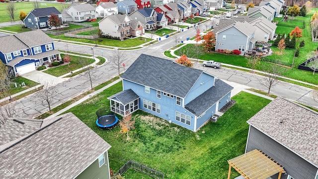 bird's eye view featuring a residential view