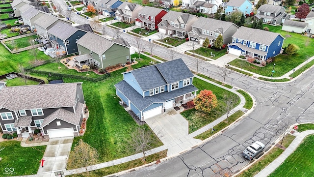 aerial view featuring a residential view