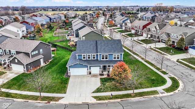 drone / aerial view featuring a residential view