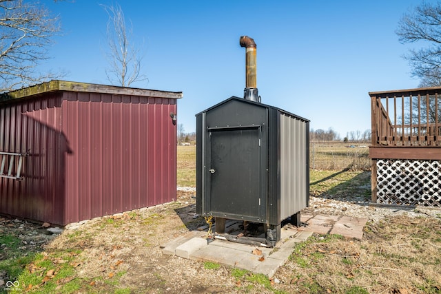 view of shed