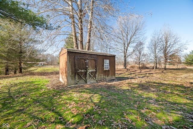 view of shed